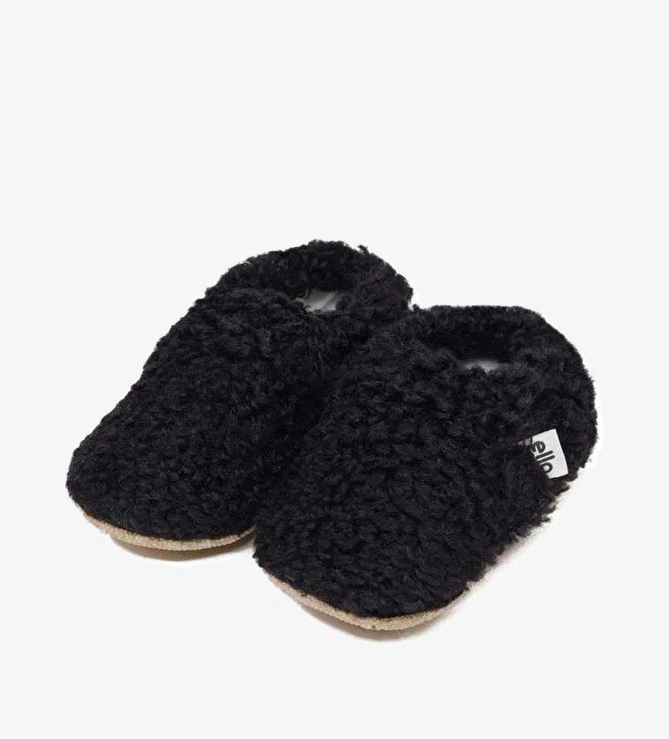 Teddy Bebek Patiği Ev Pandufu, Kaydırmaz Taban, Organik Pamuk Astar Kreş Ayakkabısı