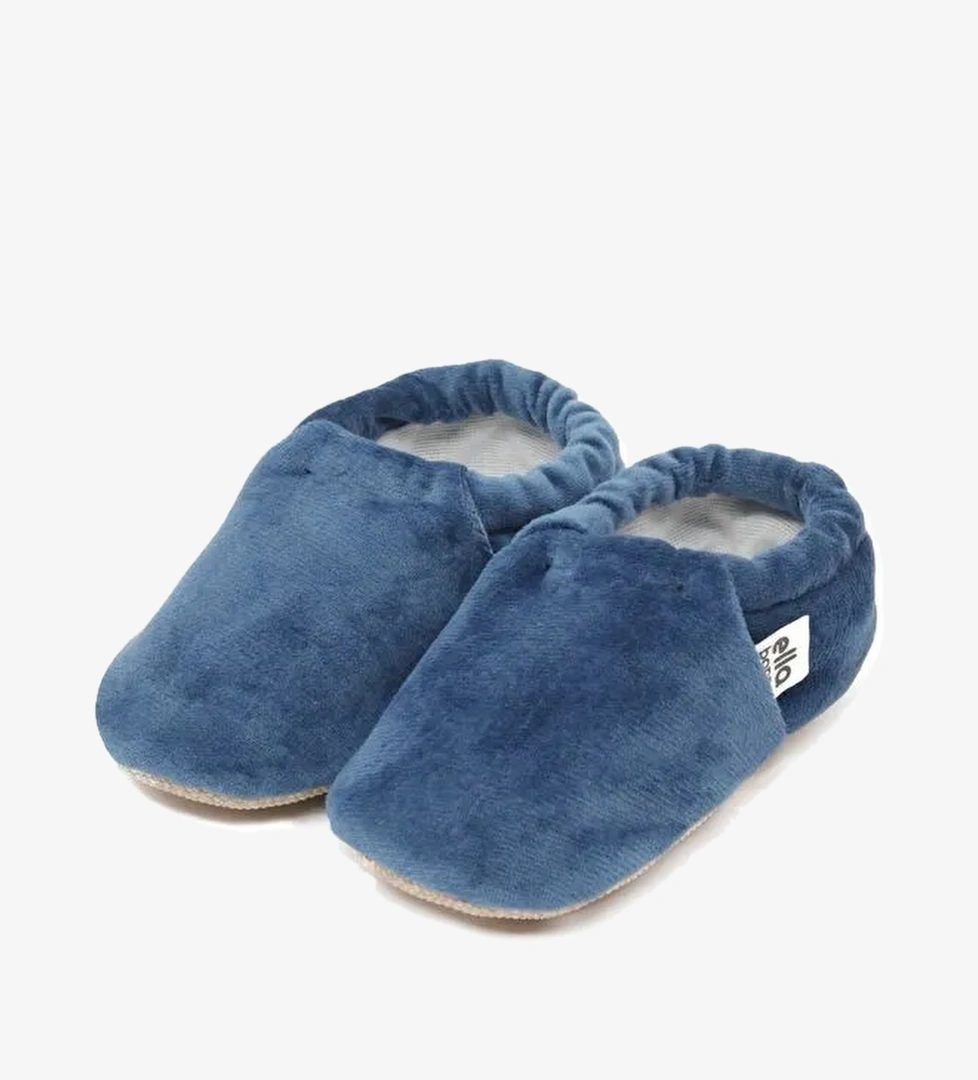 Kadife Bebek Patiği, Kaydırmaz Taban, Kreş Ayakkabısı Patik - Görsel 1