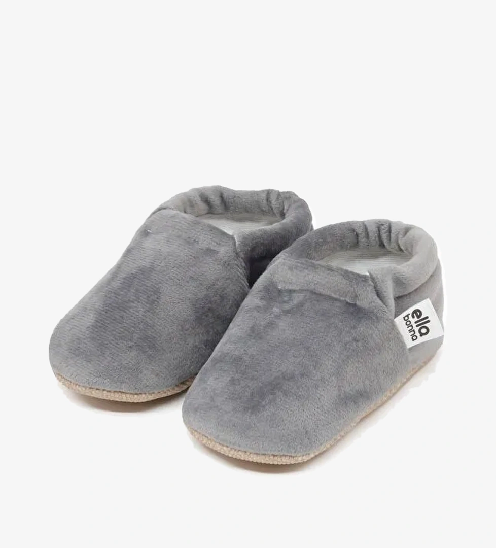 Kadife Bebek Patiği, Kaydırmaz Taban, Kreş Ayakkabısı Patik - Görsel 1