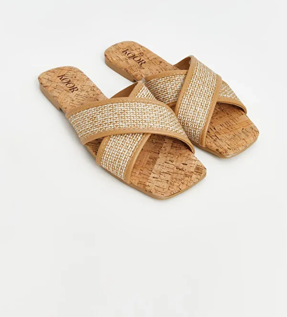 Çapraz Bantlı Kadın Sandalet - Görsel 1