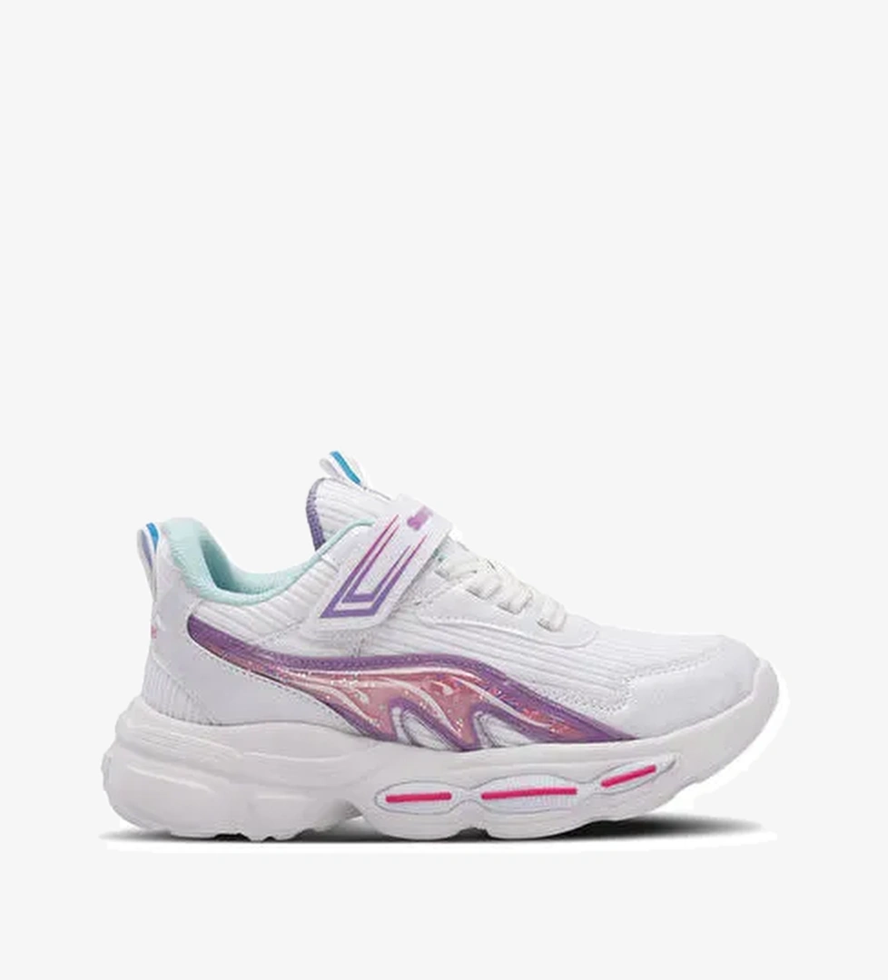 NOELA Kız Çocuk Cırt Cırtlı Beyaz / Fuşya Günlük Spor Ayakkabısı