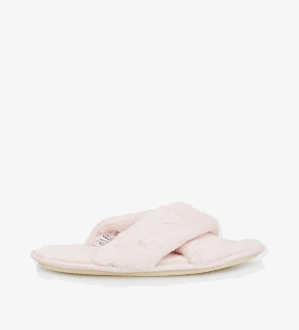 Yumuşak Dokulu Çapraz Pelüş Kadın Terlik 6722001