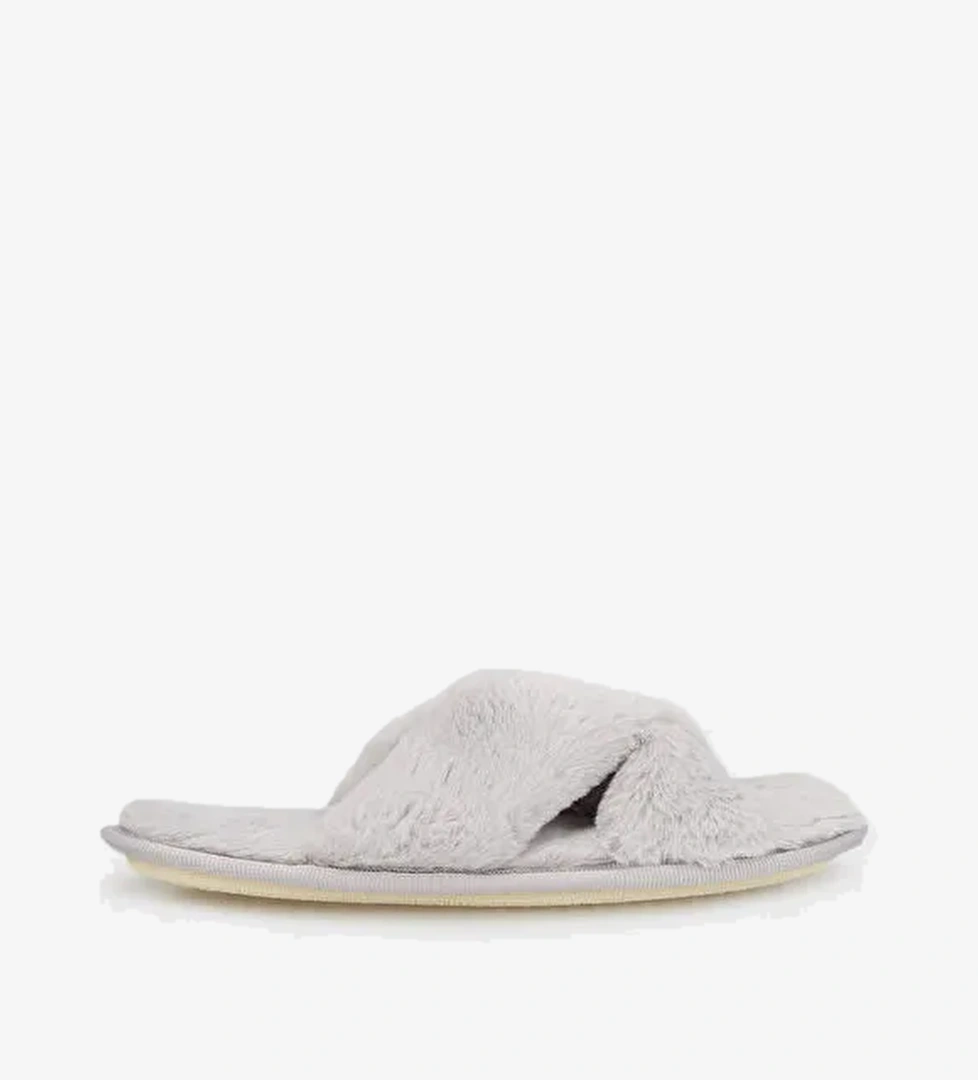 Yumuşak Dokulu Çapraz Pelüş Kadın Terlik 6722001