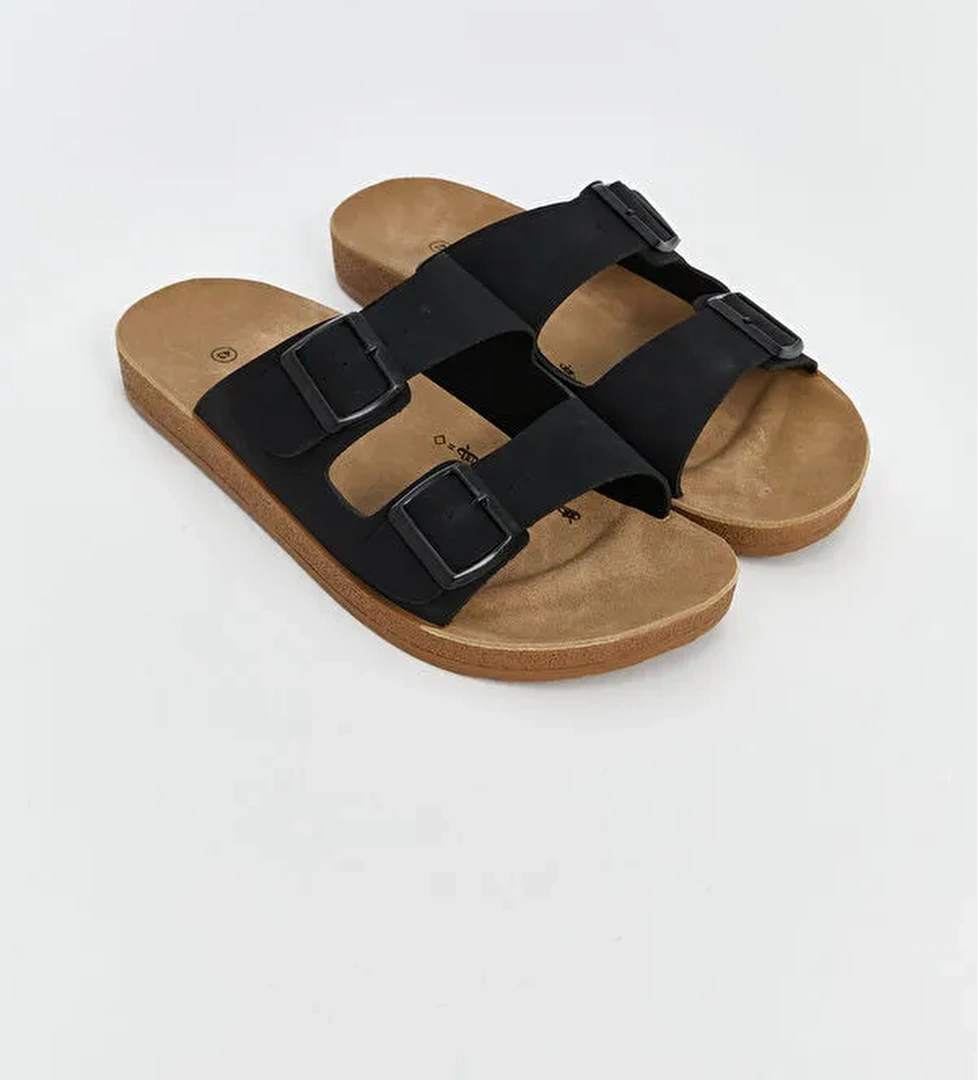 Lcw Steps Kahverengi Lcw Steps Çift Bantlı Erkek Terlik