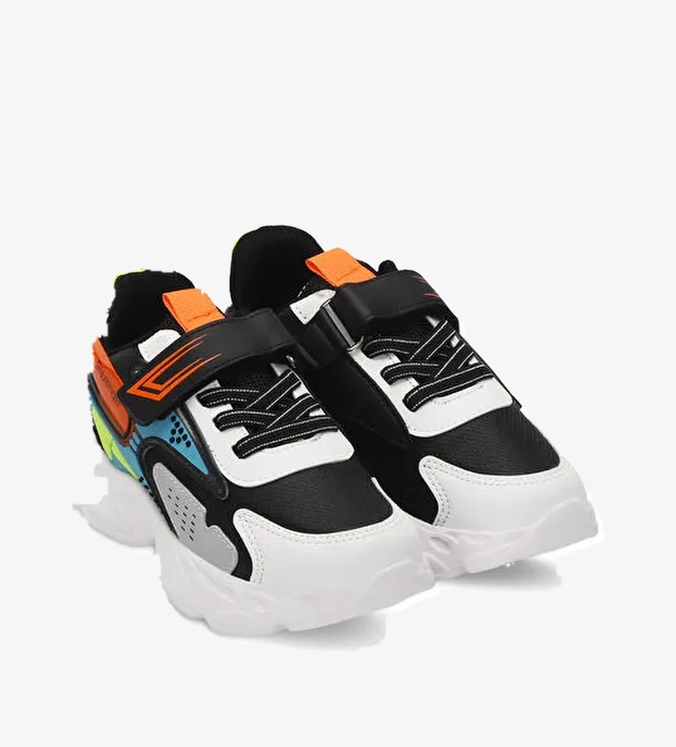 Unisex Çocuk Sneaker Ayakkabı Siyah / Beyaz - Görsel 1