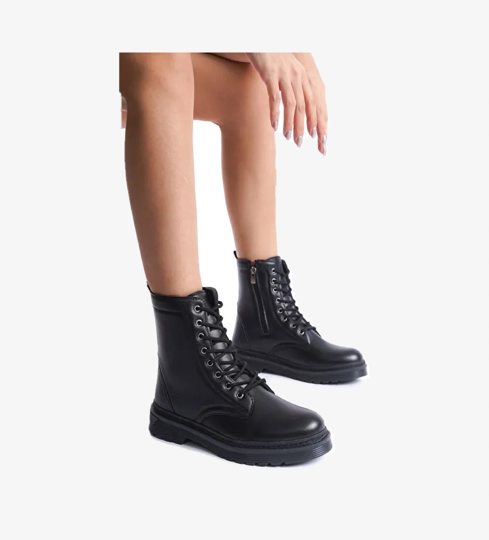 D0901 Ortopedik Kadın Fermuarlı Bot