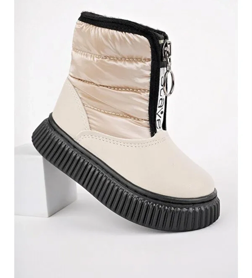 CANDY Bebek Rahat Kalıp Önü Fermuarlı İçi Kürklü Yağmur ve Kar Botu