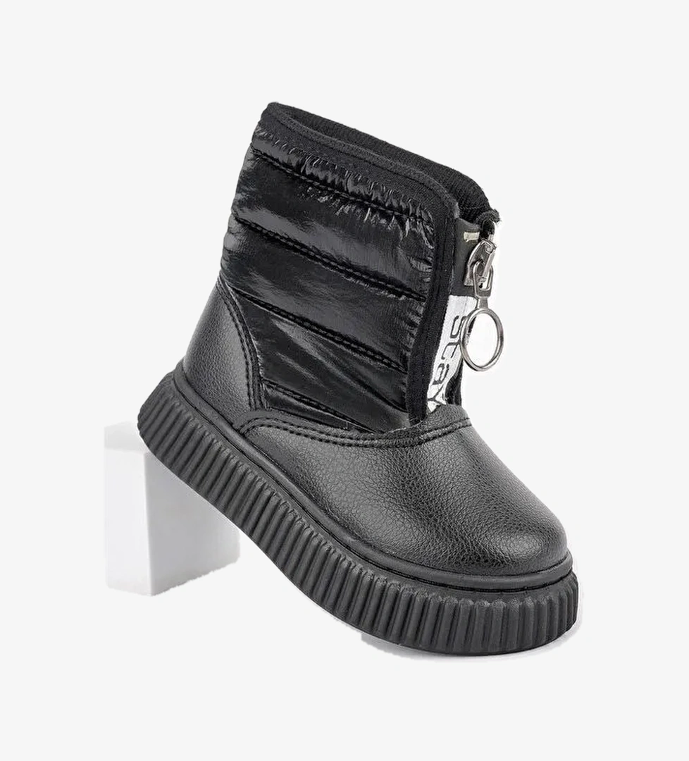 CANDY Bebek Rahat Kalıp Önü Fermuarlı İçi Kürklü Yağmur ve Kar Botu