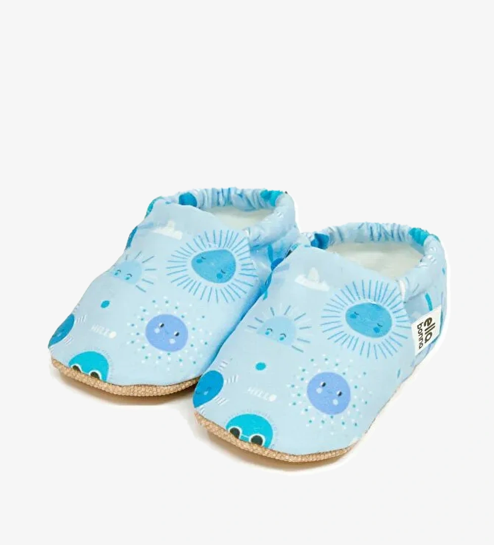 Desenli Bebek Patiği, Kaydırmaz Taban, Ev Kreş Ayakkabısı Panduf