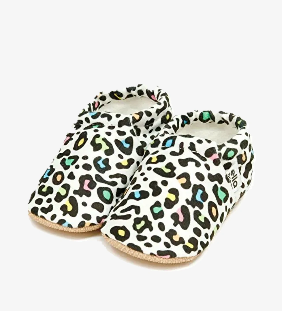 Desenli Bebek Patiği, Kaydırmaz Taban, Ev Kreş Ayakkabısı Panduf - Görsel 1