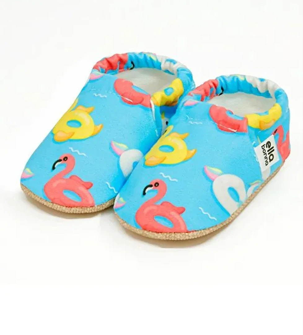 Desenli Bebek Patiği, Kaydırmaz Taban, Ev Kreş Ayakkabısı Panduf - Görsel 1