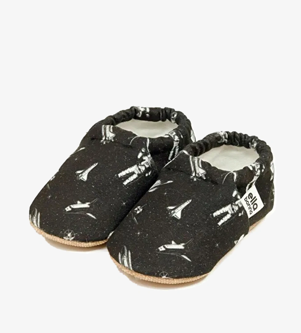 Desenli Bebek Patiği, Kaydırmaz Taban, Ev Kreş Ayakkabısı Panduf - Görsel 1