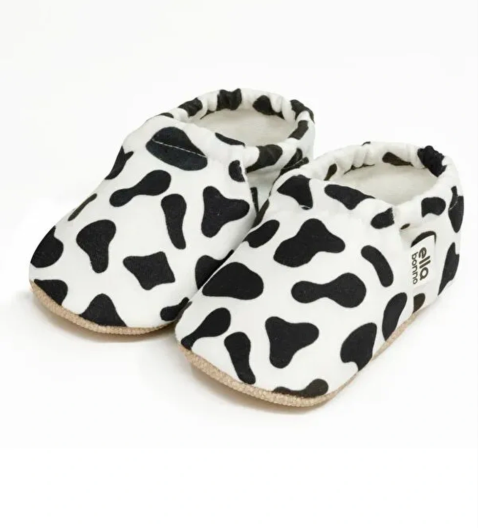 Desenli Bebek Patiği, Kaydırmaz Taban, Ev Kreş Ayakkabısı Panduf - Görsel 1