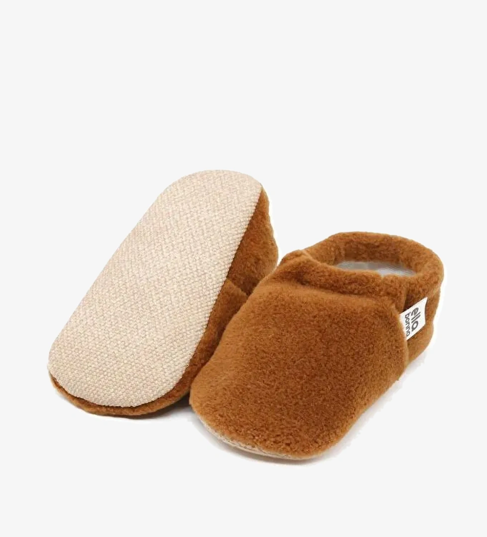 Polar Bebek Pandufu Ev Patiği, Kaydırmaz Taban, Organik Pamuk Astar Kreş Ayakkabısı