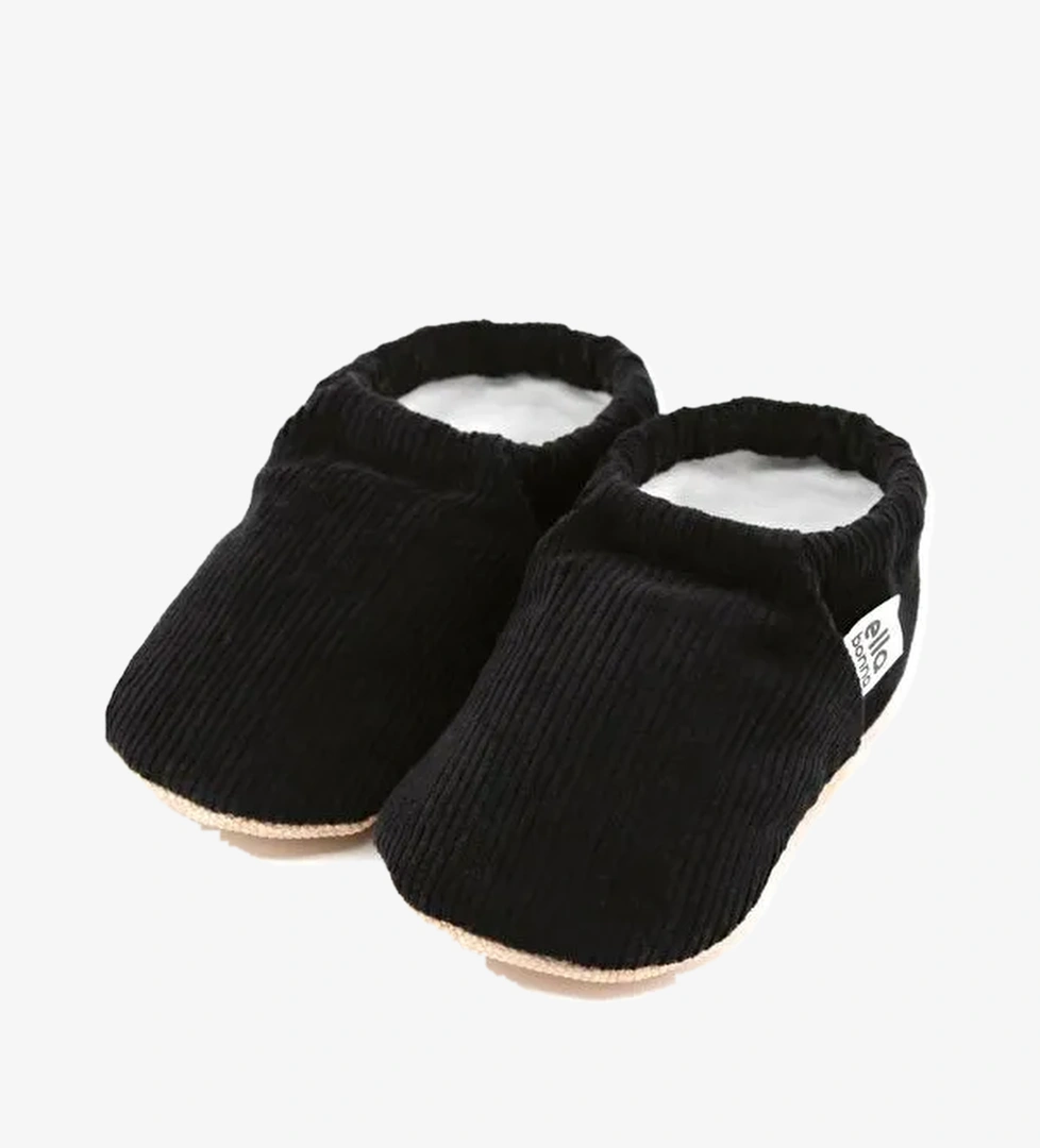 Kadife Bebek Patiği Fitilli, Kaydırmaz Taban, Kreş Ayakkabısı Patik - Görsel 1