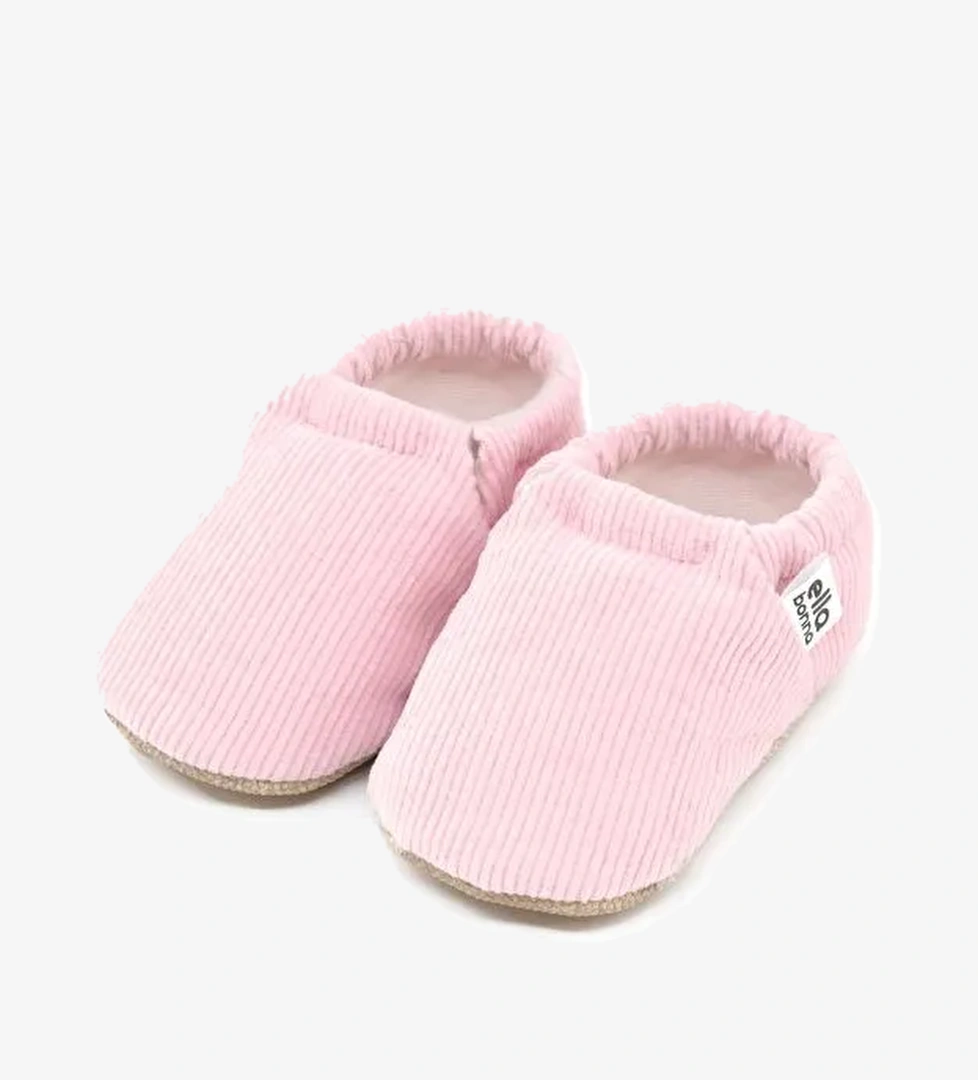 Kadife Bebek Patiği Fitilli, Kaydırmaz Taban, Kreş Ayakkabısı Patik