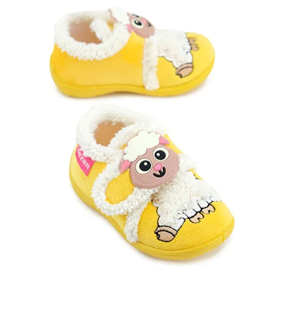 Bebe Kız Çocuk Kışlık Cırtlı Ayarlanabilir Günlük Kreş Panduf Ayakkabı - Görsel 1