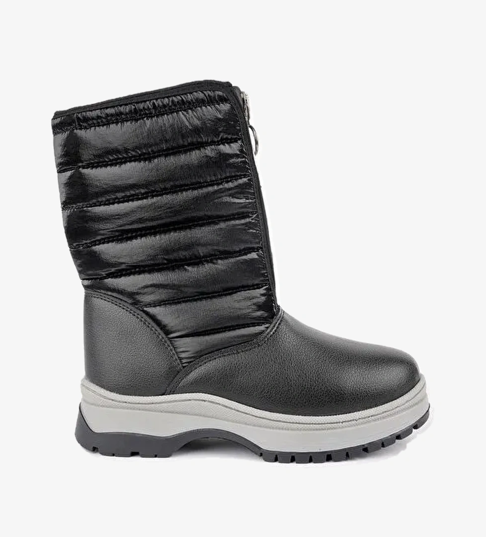 SUGAR Çocuk Unisex Rahat Kalıp Önü Fermuarlı İçi Kürklü Yağmur ve Kar Botu