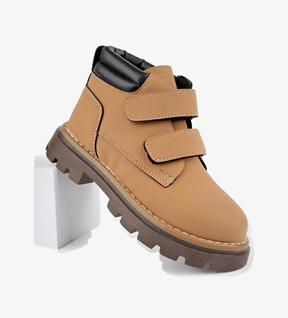 GADGET Çocuk Unisex Rahat Kalıp Soğuğa Dayanıklı Cırtlı Bot - Görsel 1