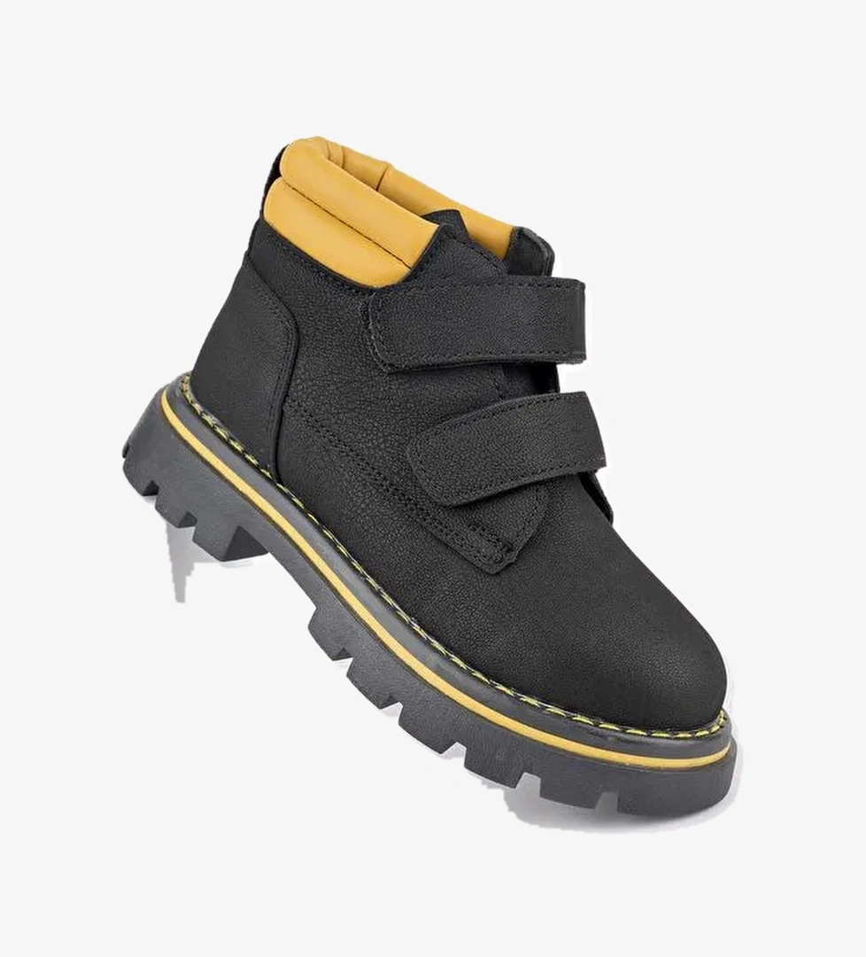 GADGET Çocuk Unisex Rahat Kalıp Soğuğa Dayanıklı Cırtlı Bot