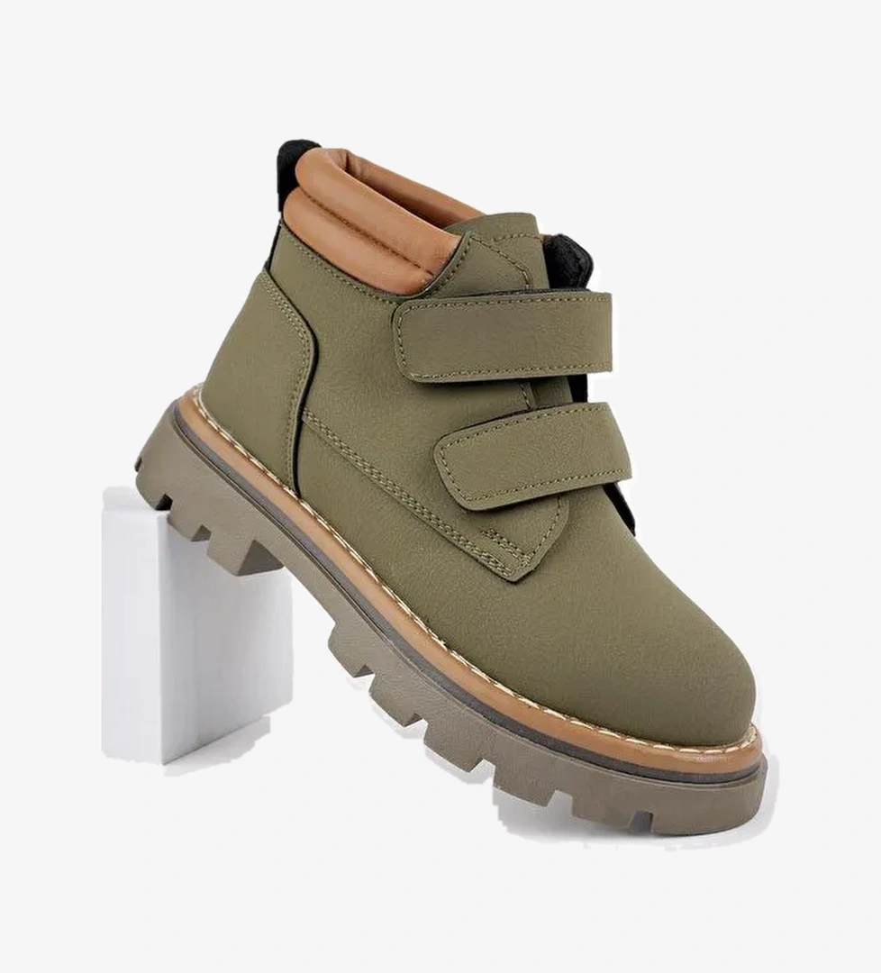 GADGET Çocuk Unisex Rahat Kalıp Soğuğa Dayanıklı Cırtlı Bot - Görsel 1