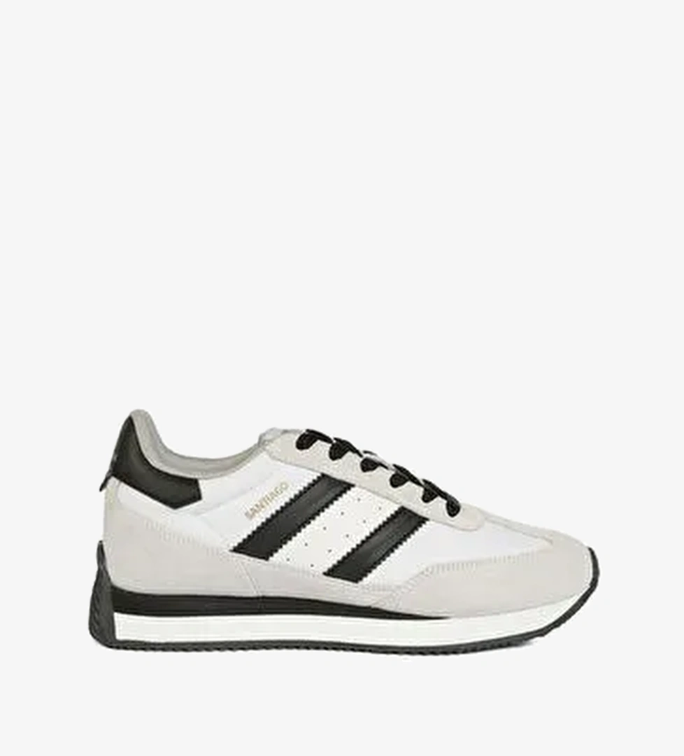 Hammer Jack Hakiki Deri Santiago Beyaz Siyah Kadın Spor Ayakkabı model görseli