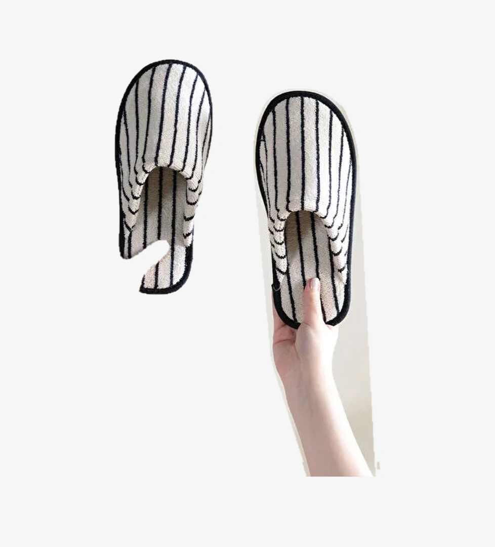 In Lines İpliği Boyalı Unisex Terlik - Görsel 1