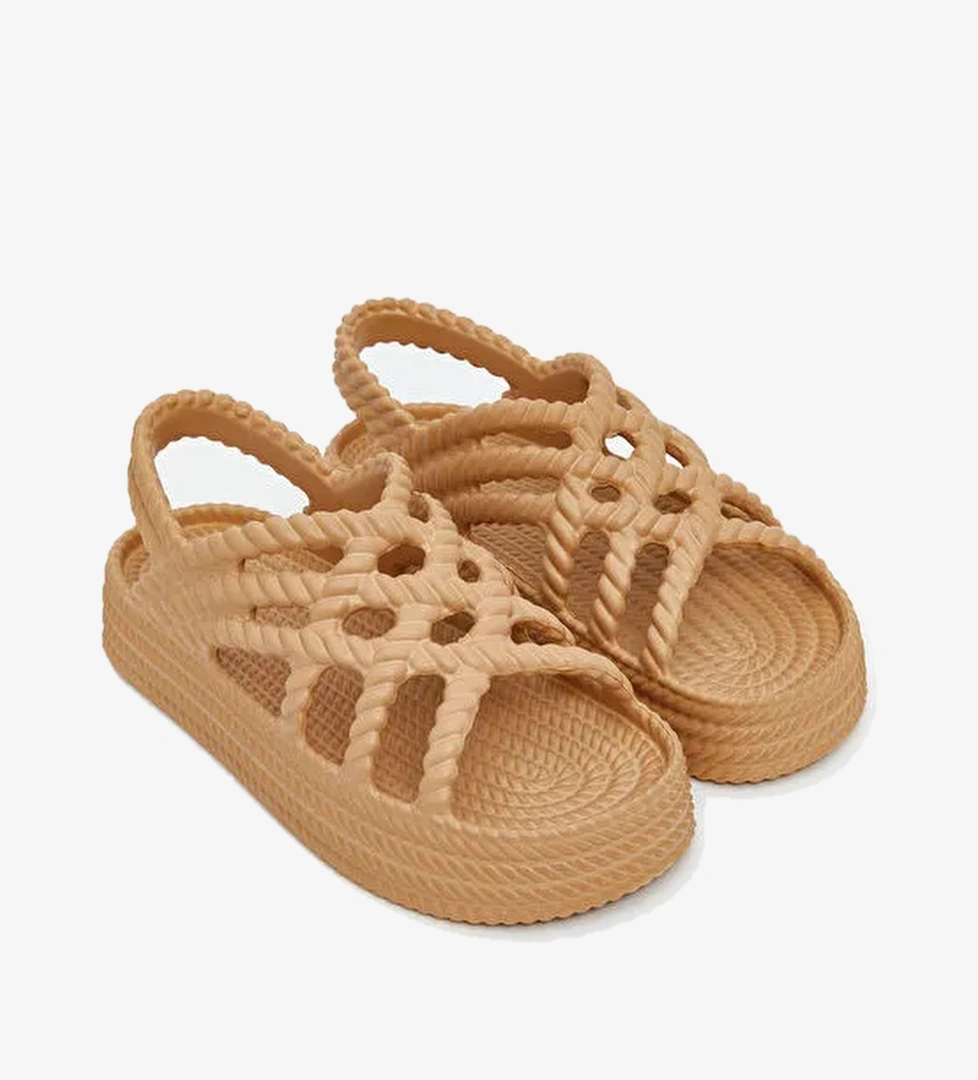 Halat Desenli Kadın Sandalet - Görsel 1