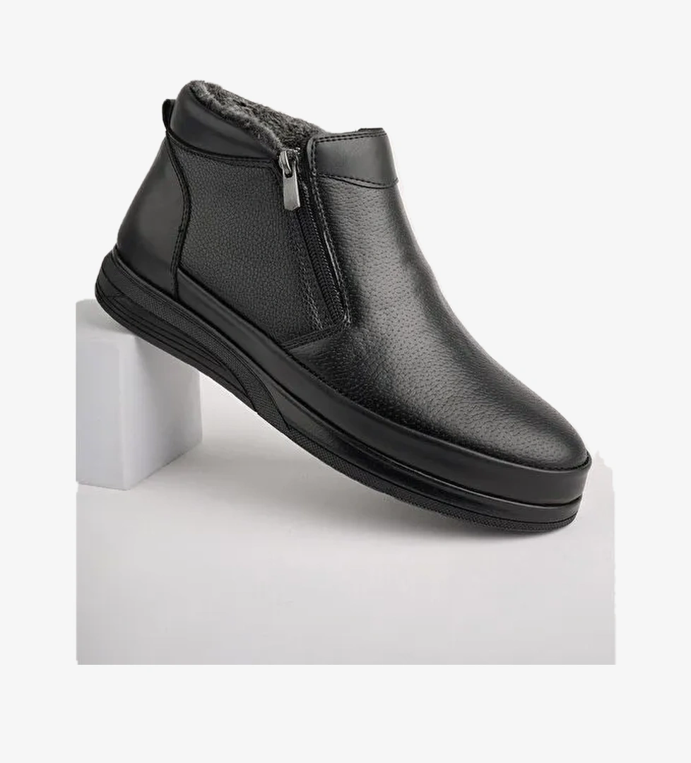 DAVİLA Çift Fermuarlı Kürklü Erkek Bot - Görsel 1