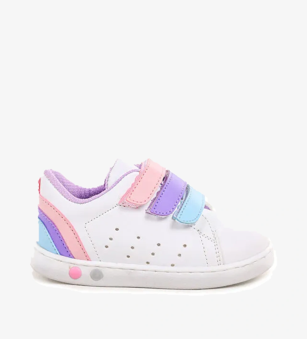 Lunce Cırtlı Işıklı Kız Bebek Spor Ayakkabı - Görsel 1