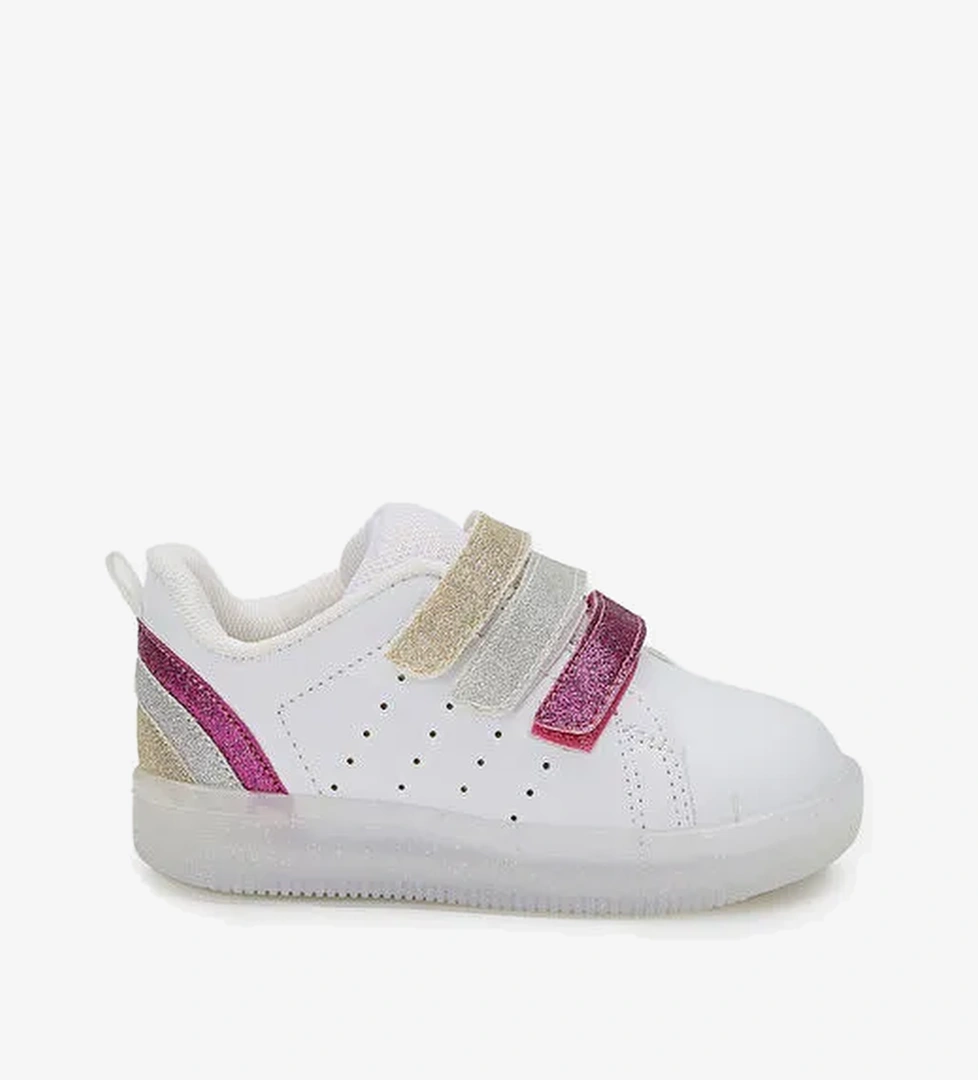 Vicco Sun Işıklı Kız Bebek Beyaz/Fuşya Sneaker model görseli