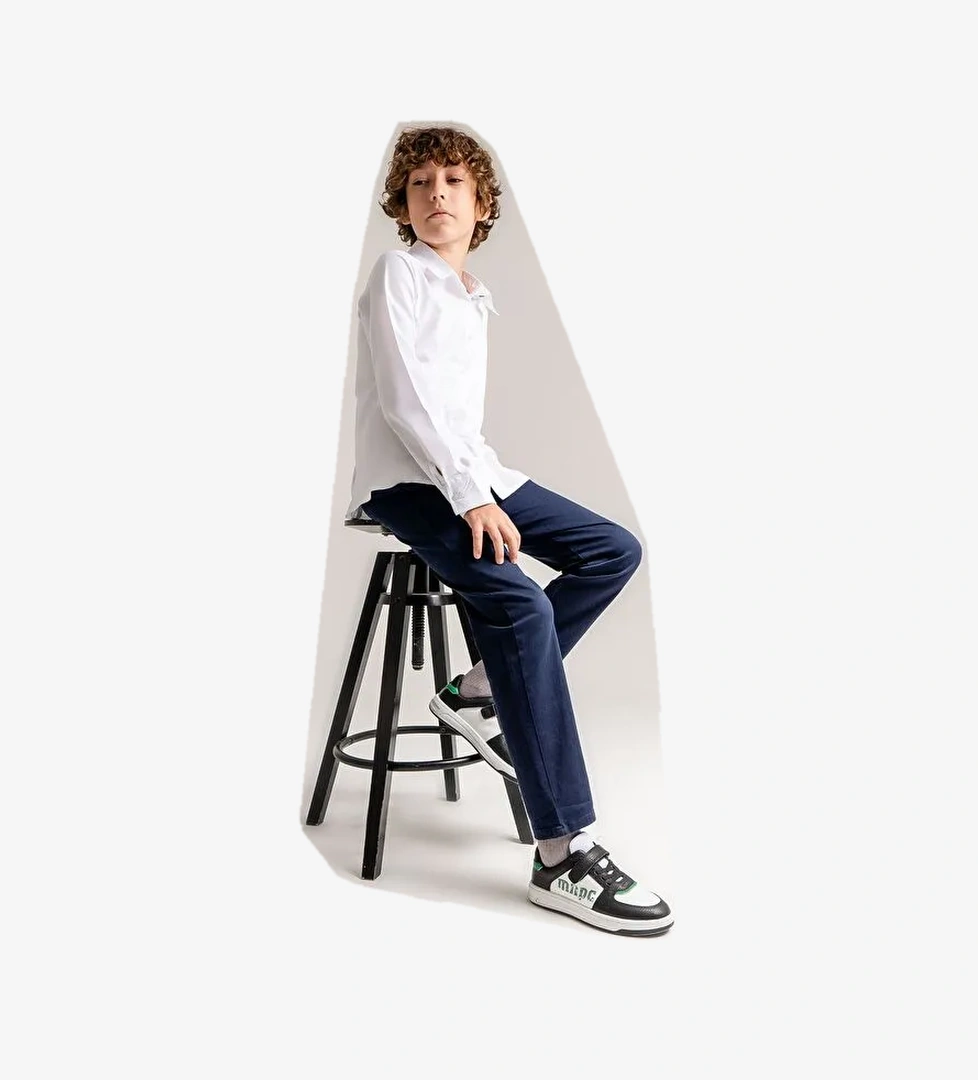 Mnpc Siyah Mnpc Hakiki Deri Erkek Çocuk Anatomik Günlük Ayakkabı