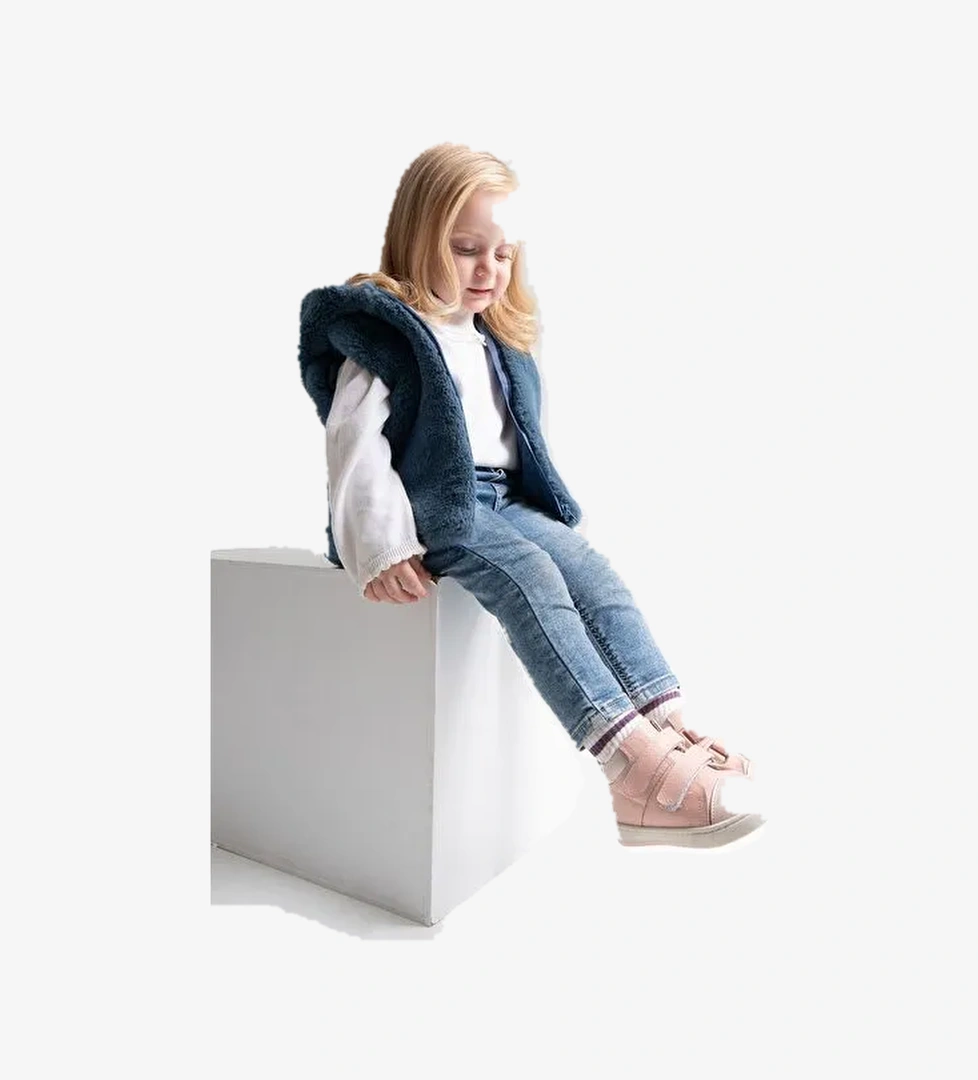 Kız Çocuk Pudra Hakiki Deri Anatomik Günlük Bot - Görsel 1