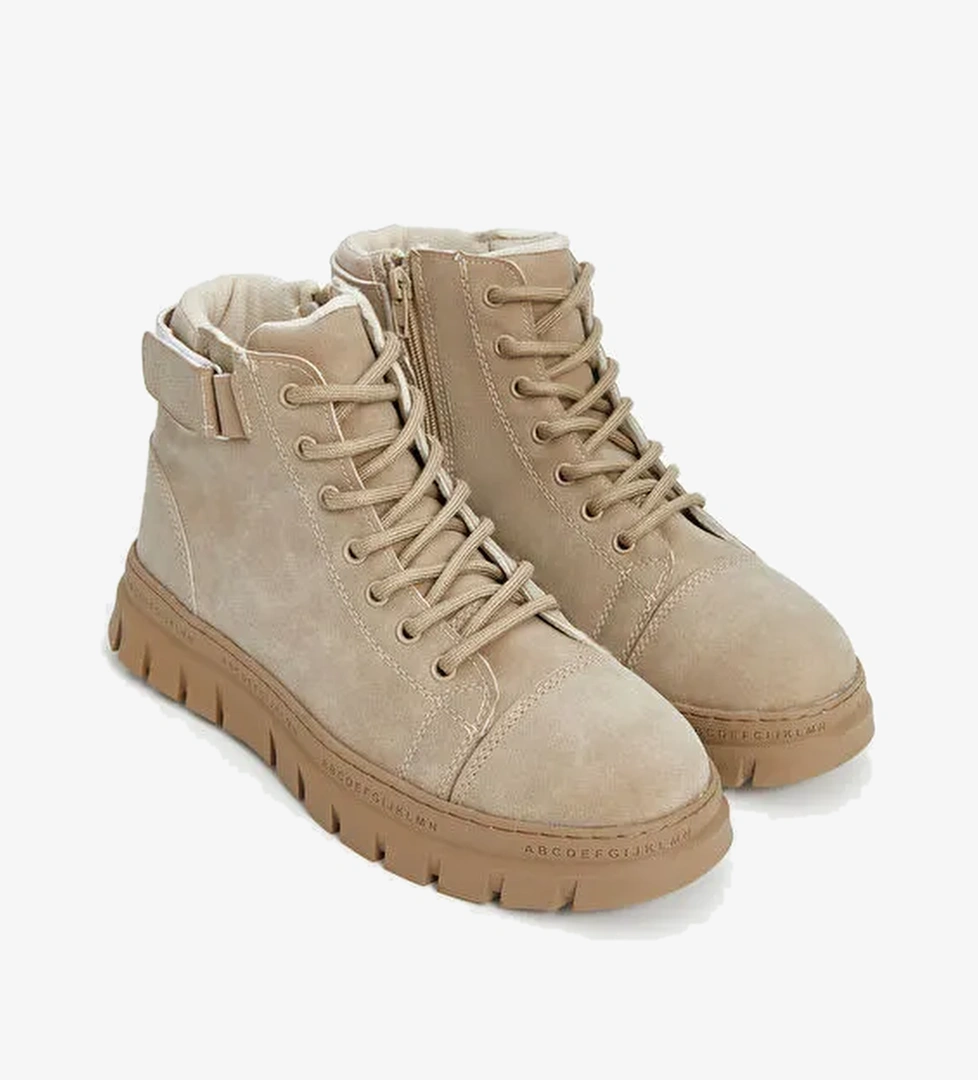 Bağcık ve Fermuarlı Erkek Bot