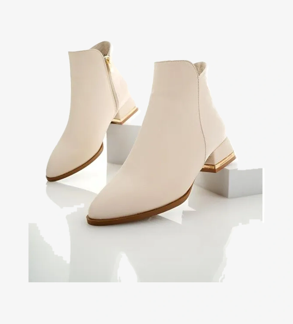 SHANE Metal Topuk Detaylı Fermuarlı Kadın Bot