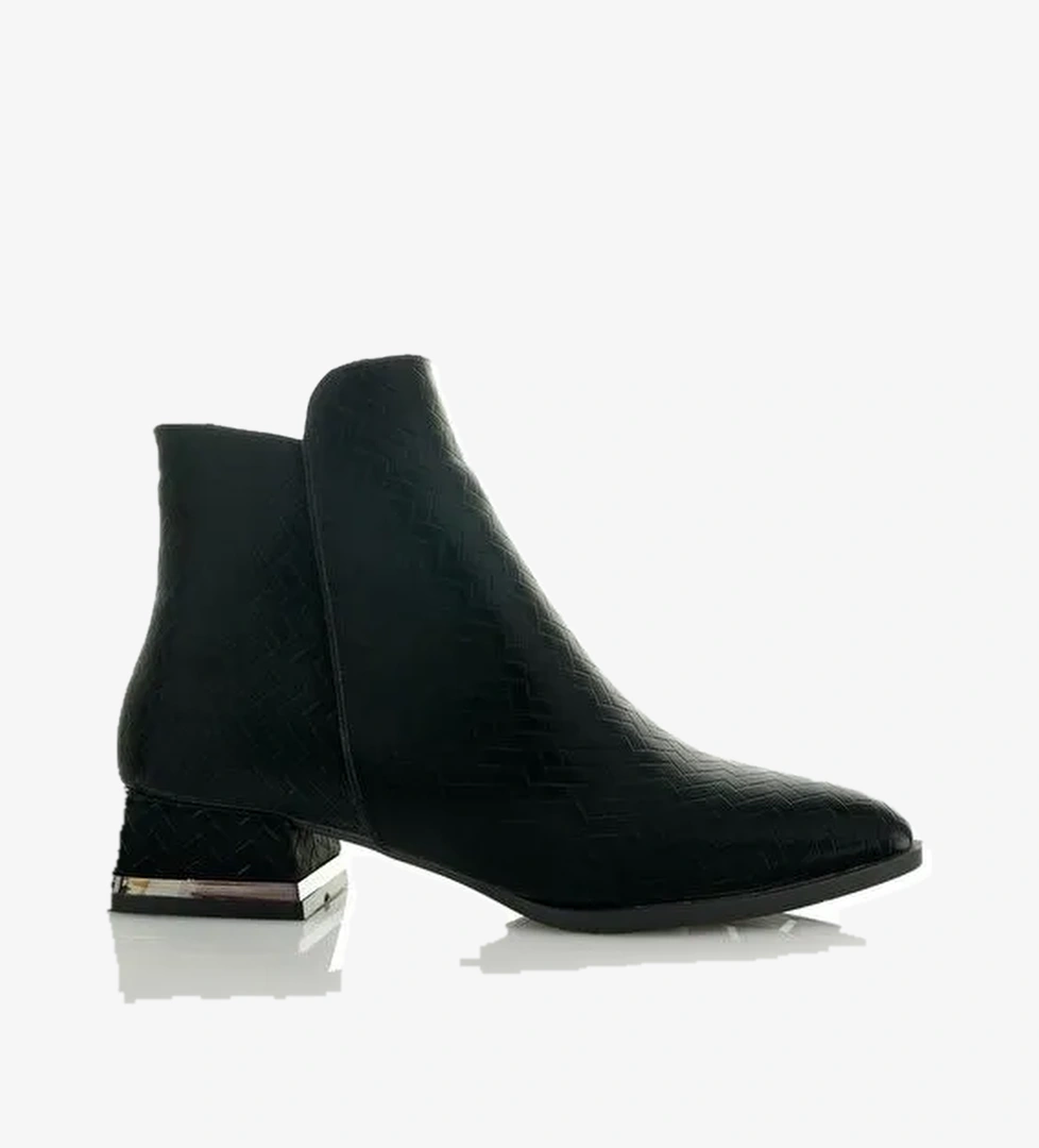 SHANE Metal Topuk Detaylı Fermuarlı Kadın Bot