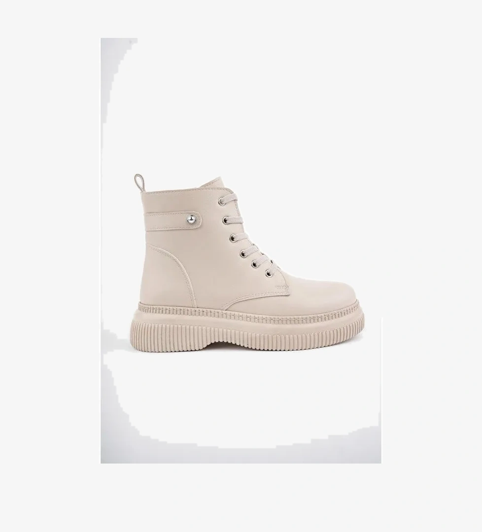 LUCİNDA Taban Fermuarlı Bağcıklı Kadın Postal Bot - Görsel 1