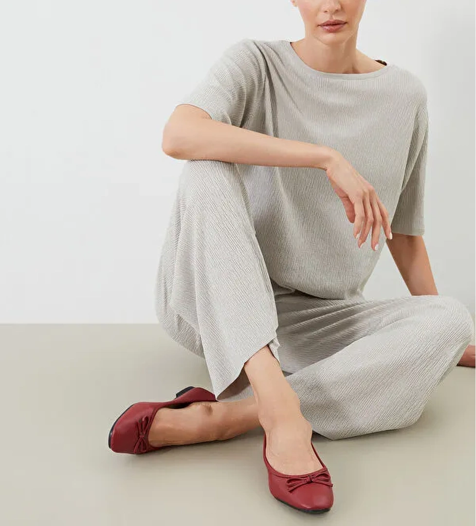 Lcw Steps Bej Lcw Steps Fiyonk Detaylı Kadın Babet