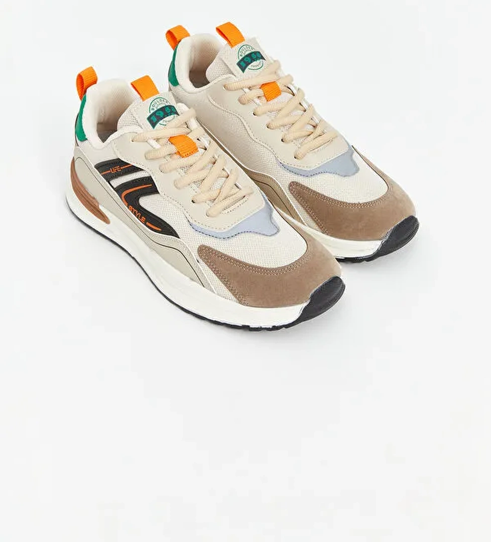 Boulder Renk Bloklu Bağcıklı Erkek Spor Ayakkabı model görseli