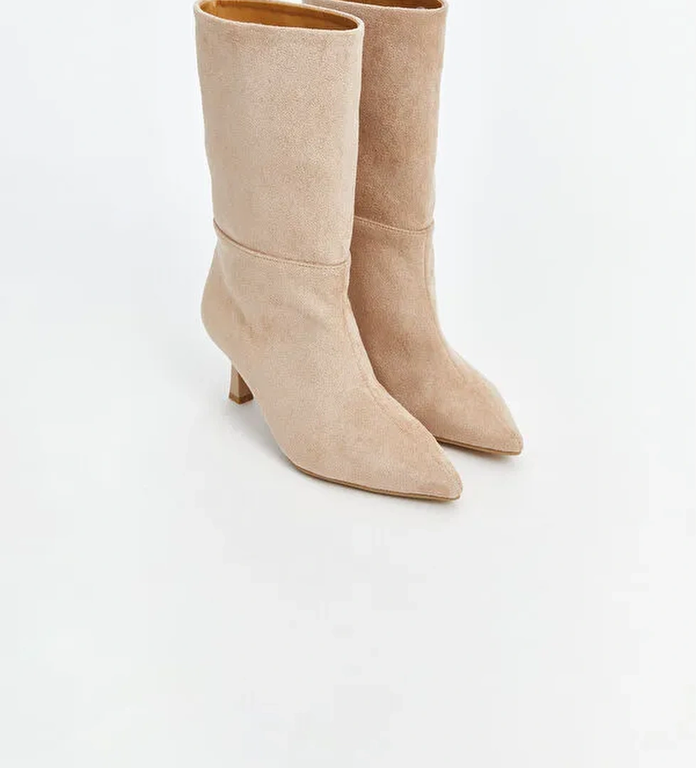 Koor Süet Görünümlü Kadın Topuklu Bot model görseli