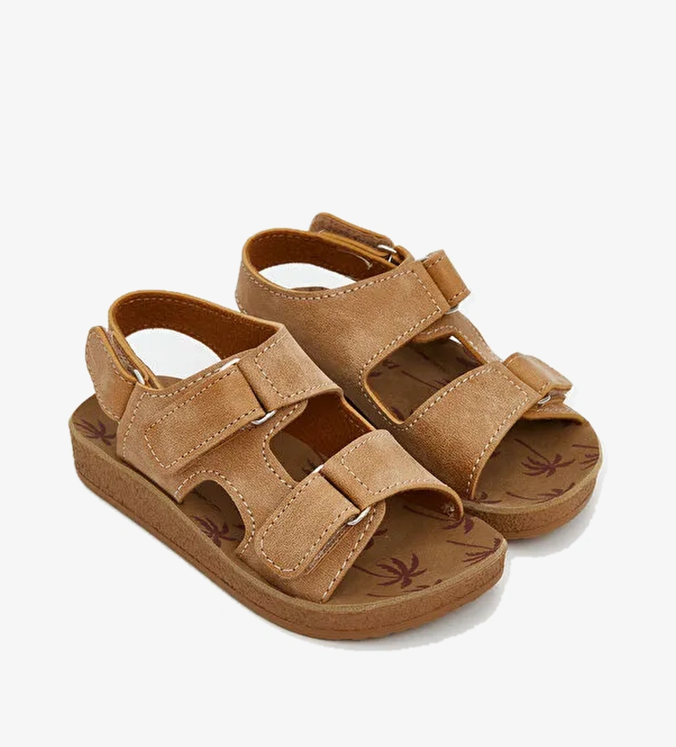 Deri Görünümlü Erkek Çocuk Sandalet - Görsel 1