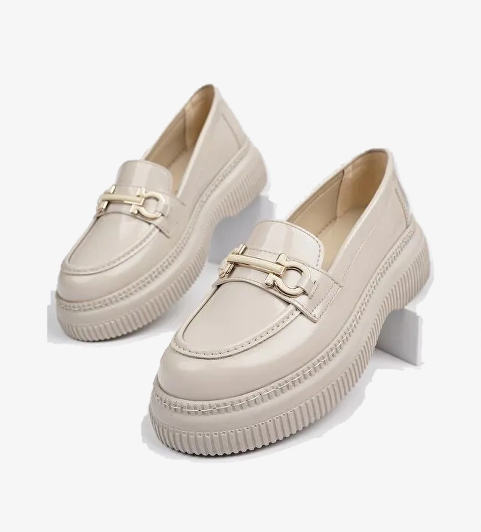 PEGULA Kadın Loafer Kalın Taban Günlük Rahat Ayakkabı