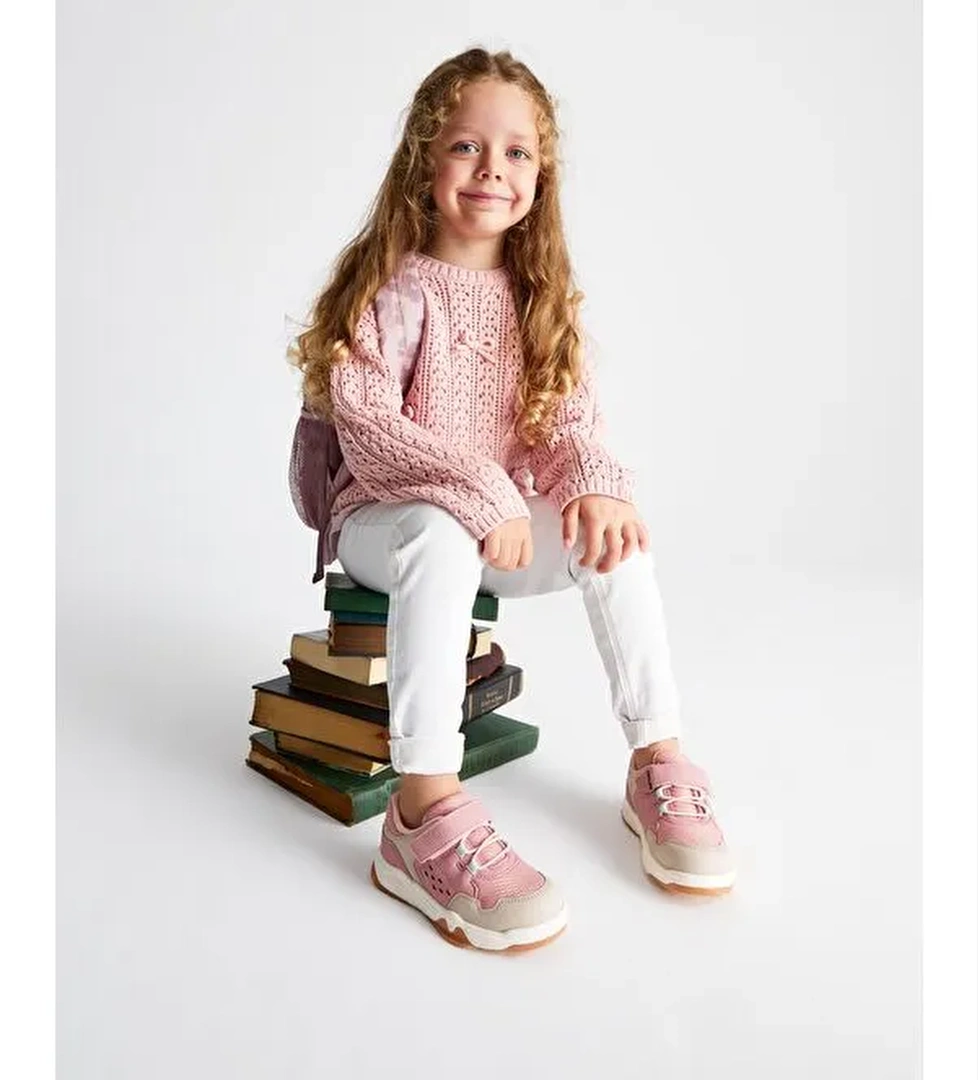 Homer Hafif Kız Okul Öncesi Pudra Spor Ayakkabı - Görsel 1