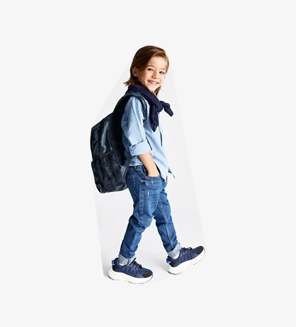 Reina Hafif Erkek Çocuk Lacivert Sneaker - Görsel 1