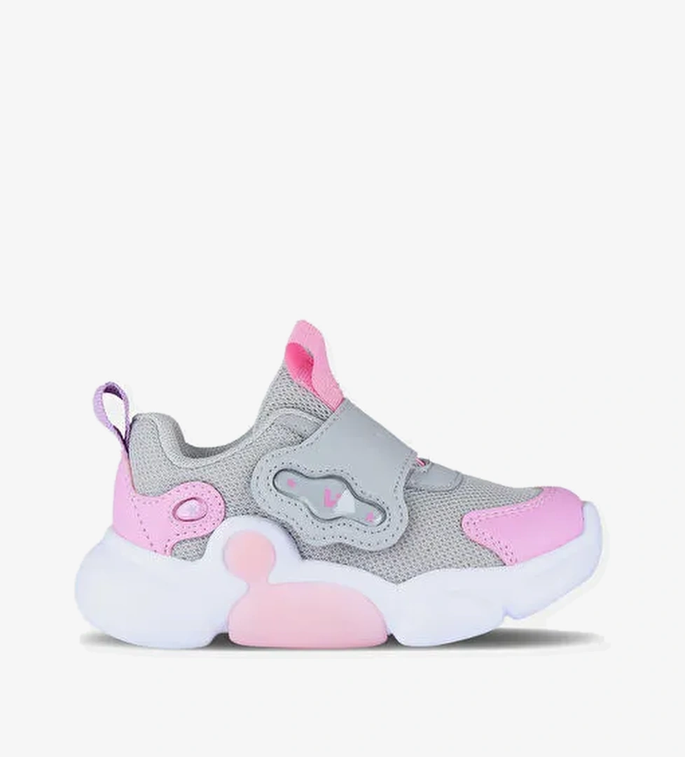 Vicco Gum Işıklı Kız Okul Öncesi Gri/Pembe Spor Ayakkabı model görseli