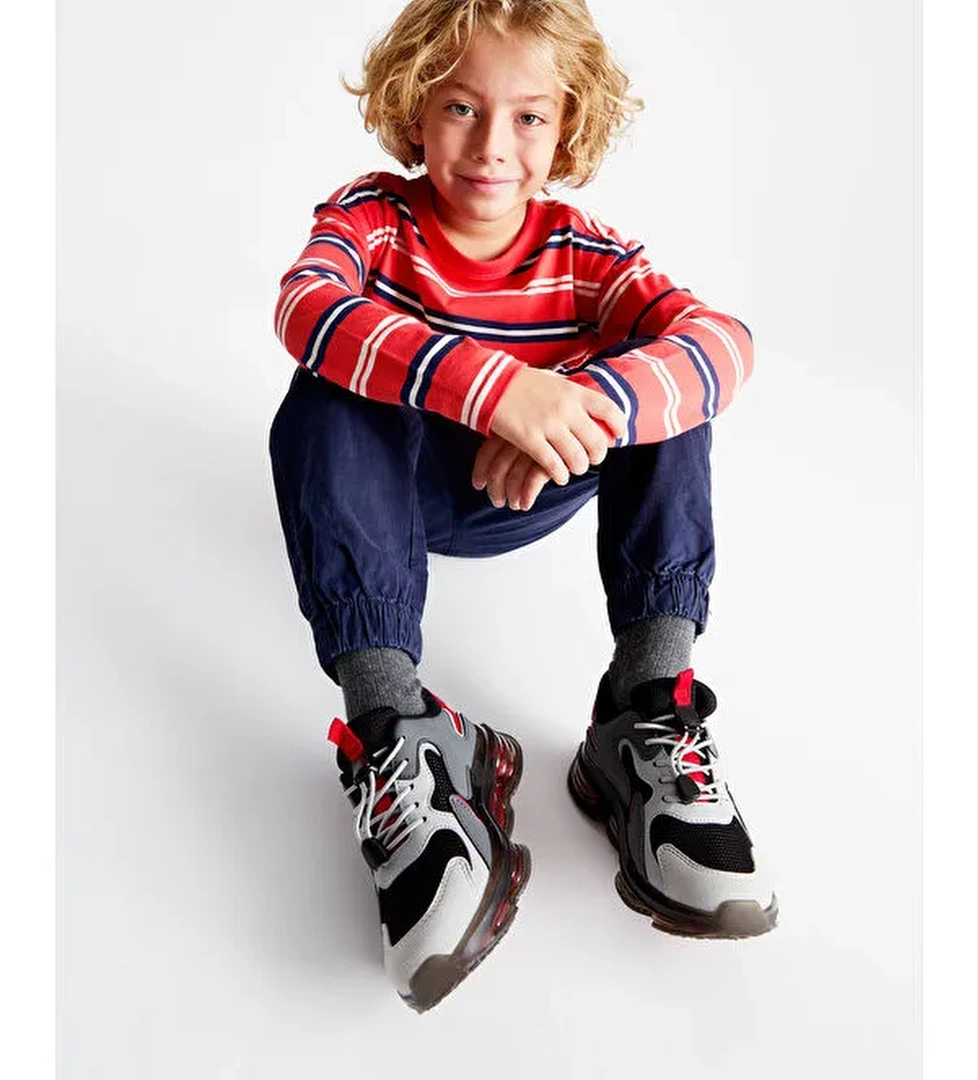 Mask Basic Erkek Çocuk Siyah Spor Ayakkabı - Görsel 1