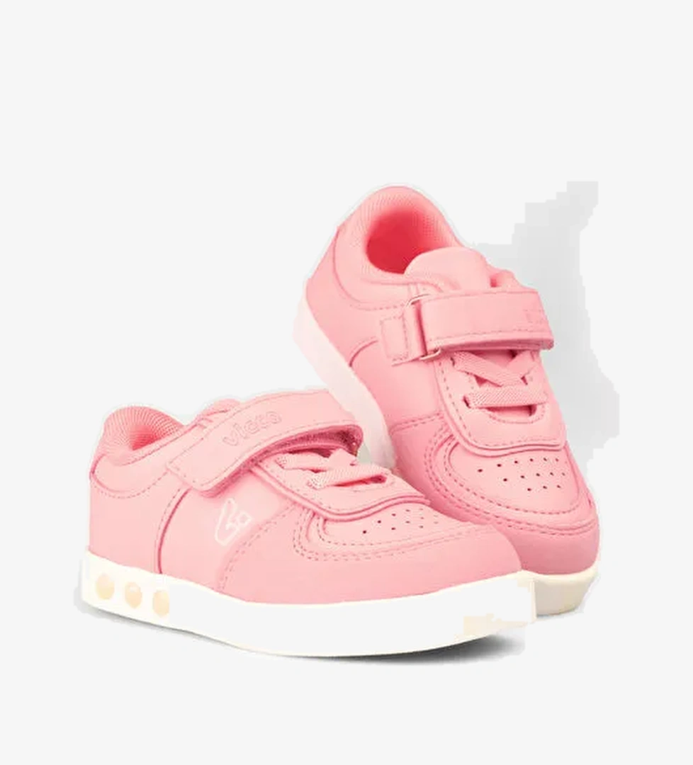 Sam Işıklı Kız Okul Öncesi Pudra/Pudra Sneaker - Görsel 1