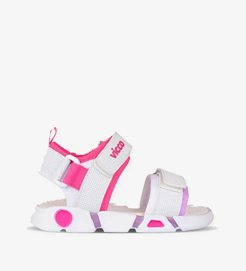 Jax Hafif Kız Okul Öncesi Beyaz Sandalet - Görsel 1