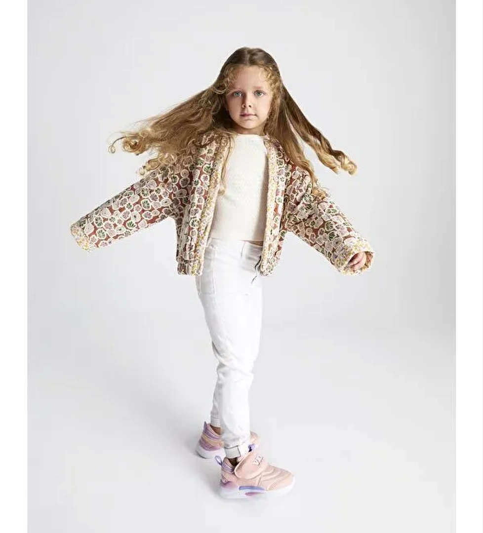 Mila Hafif Kız Çocuk Okul Öncesi Pudra Spor Ayakkabı - Görsel 1