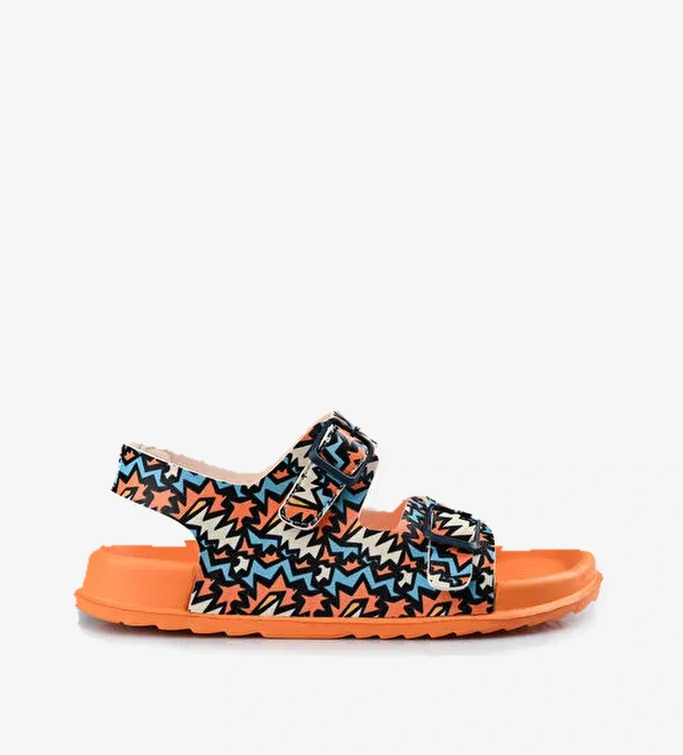 Miyu II Baskılı Erkek Çocuk Orange Sandalet - Görsel 1